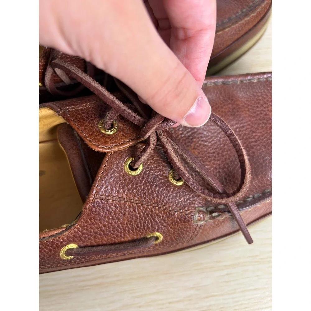 Sperry Boat Shoe Mens 12M Brown Gold Cup Authentic Original ASV Leather Nautical